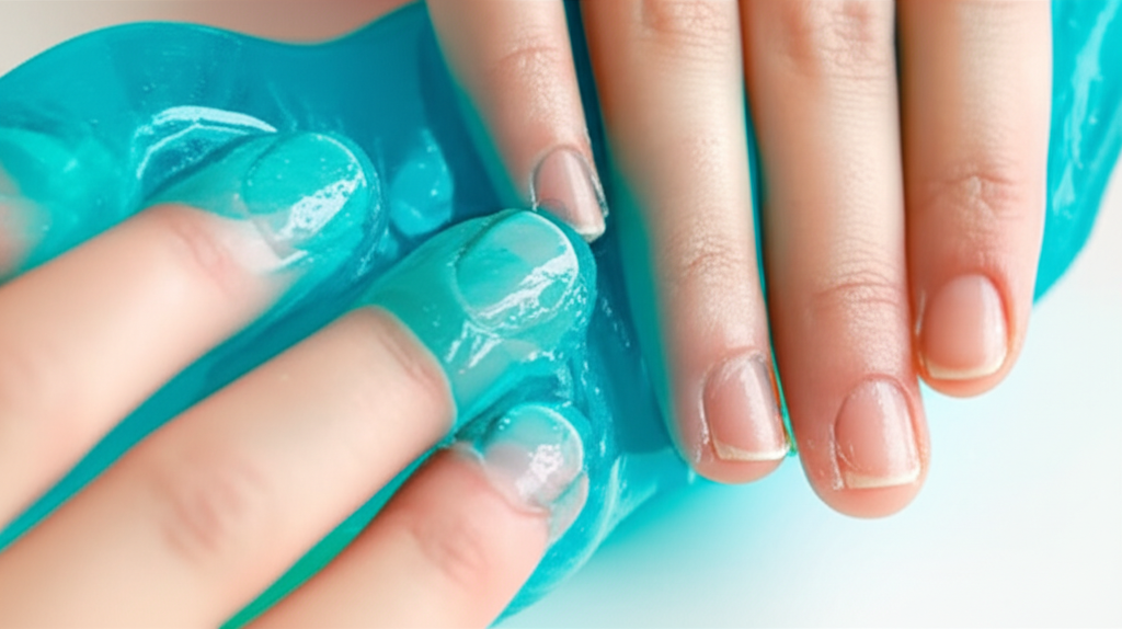 Customer enjoying slime